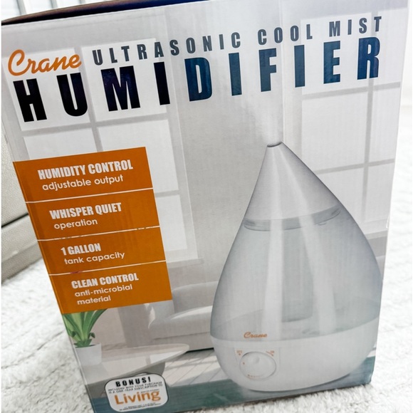 Crane Drop Ultrasonic Cool Mist Humidifier - 1 Gallon - Picture 5 of 6